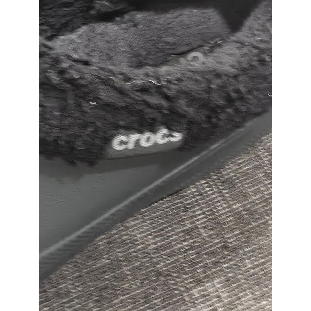 Crocs Classic Lined Shorty Clogs Black Mens 7 Womens 9 Faux Fur Winter Slippers - Picture 7 of 9